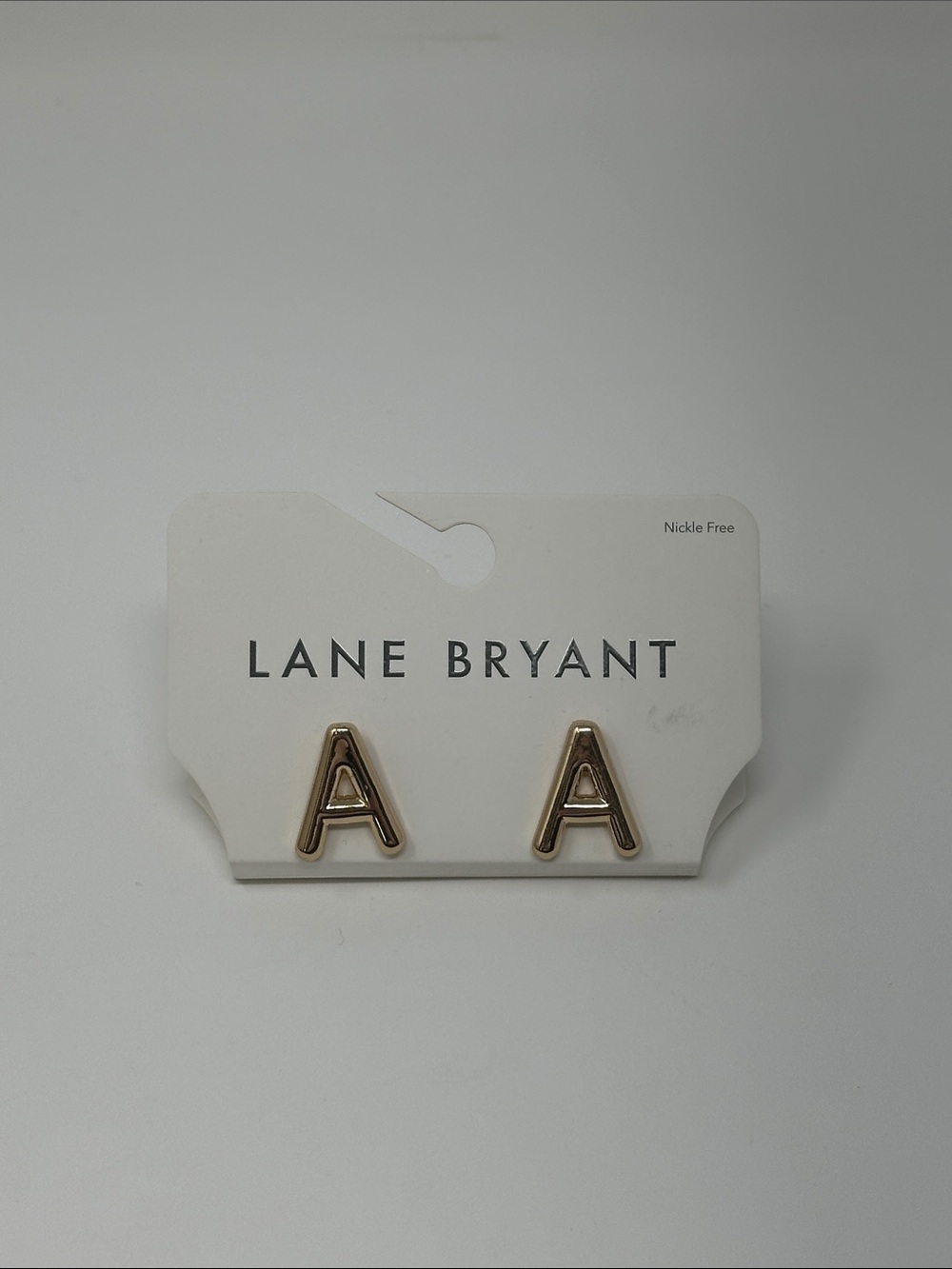 Lane Bryant Gold Letter A Stud Earrings